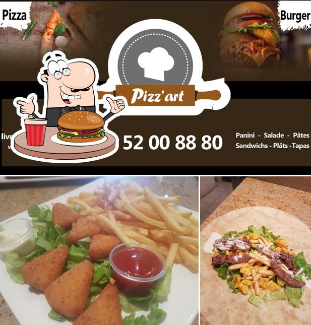 Les hamburgers de PIZZ'ART will satisferont différents goûts