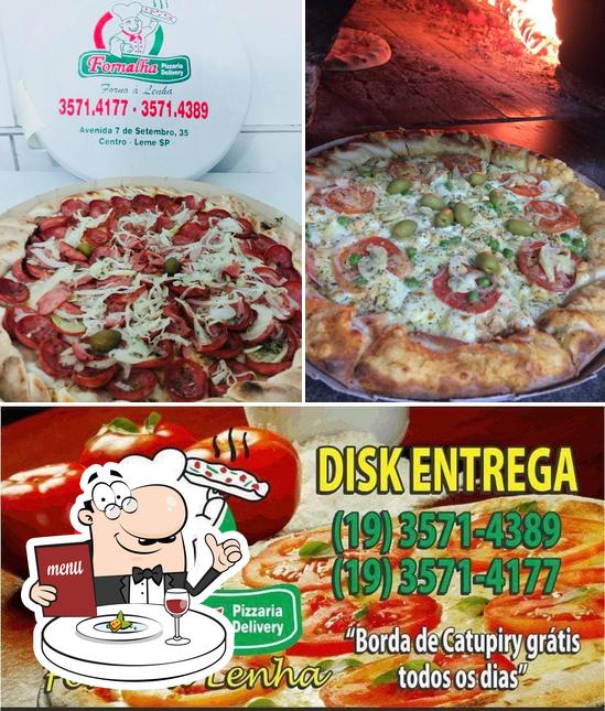 Comida em Pizzaria Fornalha