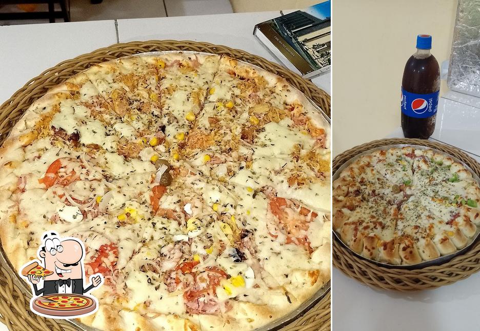 Escolha pizza no Bordas Pizzaria