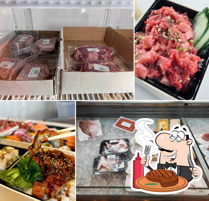 J San Sushi & Market offre des repas à base de viande