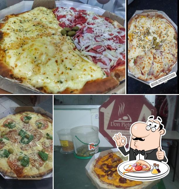 Escolha pizza no Don Pietro Pizzaria