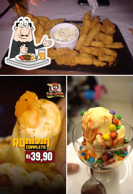 Platos en Kome pizza