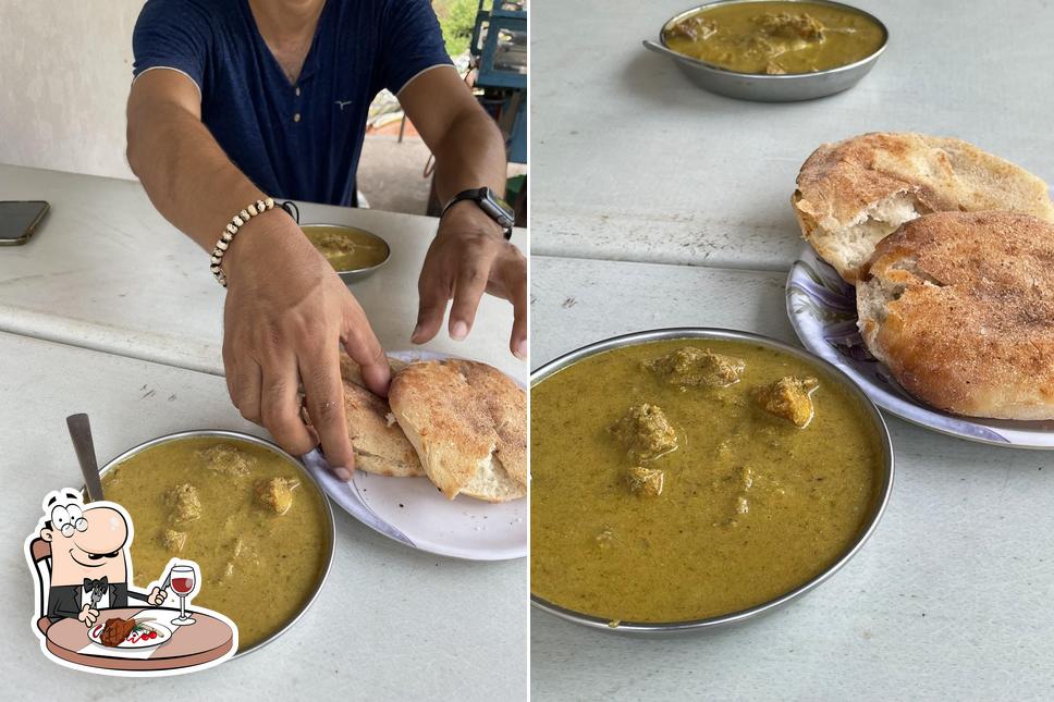 Mahalakshmi omelet Center serves meat meals