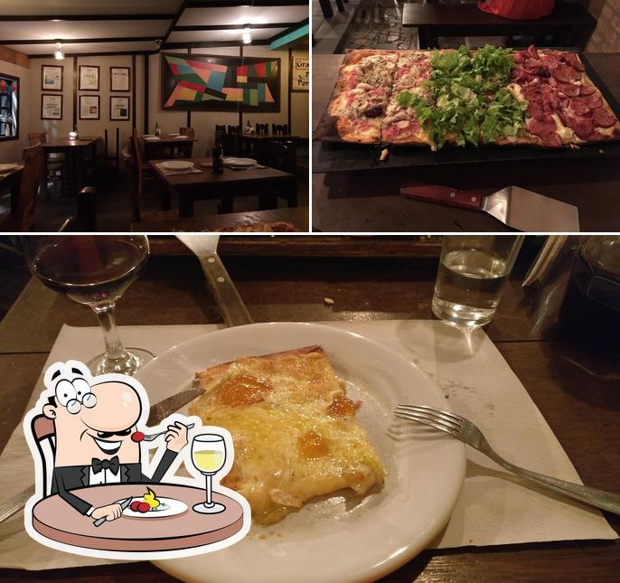 Comida em Graminha Pizzaria Santos