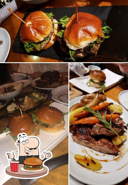 Try out a burger at Charcoal Grill & Bar