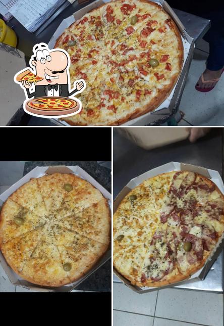 Escolha diferentes tipos de pizza