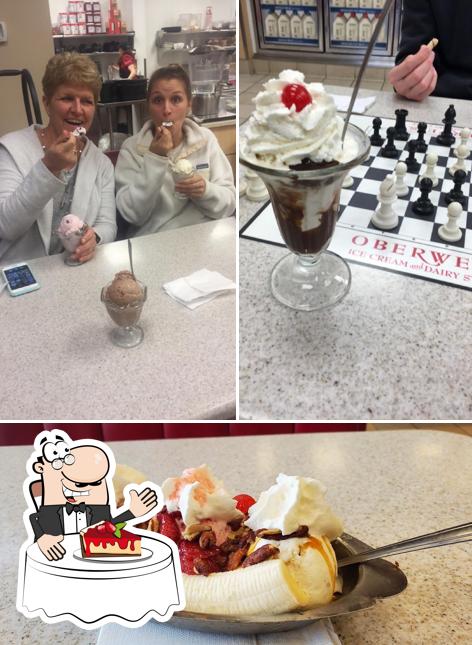 Oberweis Ice Cream and Dairy Store offers a number of desserts