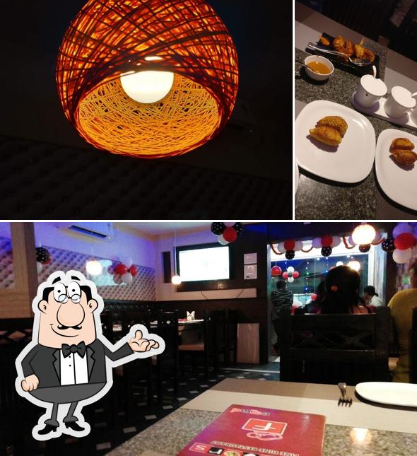 Take a seat at one of the tables at FLAVORS
