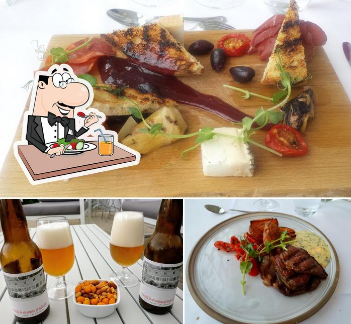 The picture of food and beer at Vitemölla Badhotell