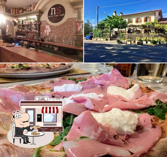 Questa è la immagine che raffigura la esterno e cibo di Nuovo forno Savini