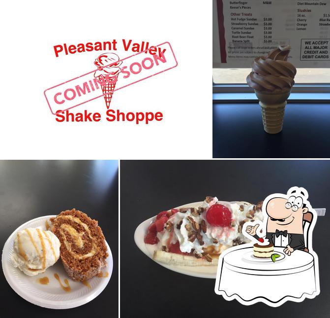 Pleasant Valley Shake Shoppe serves a number of sweet dishes