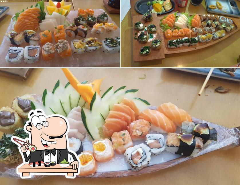 Prove diferentes opções de sushi