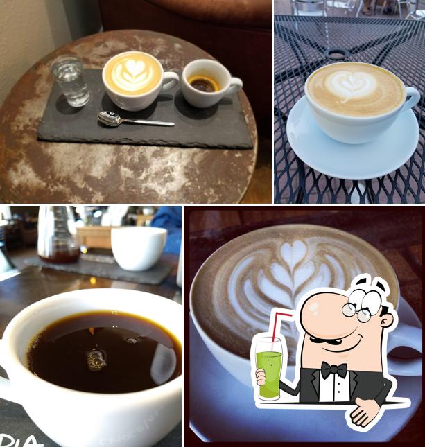 Coffea Roasterie and Espresso Bar provides a number of beverages