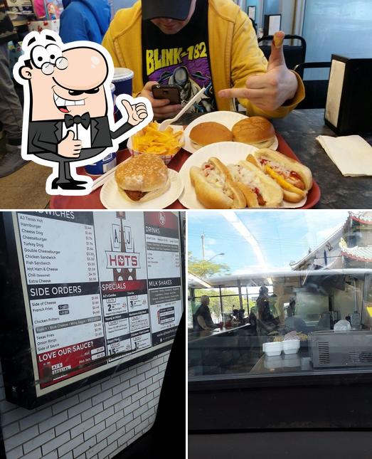 AJ Texas Hots in Jamestown Restaurant menu and reviews