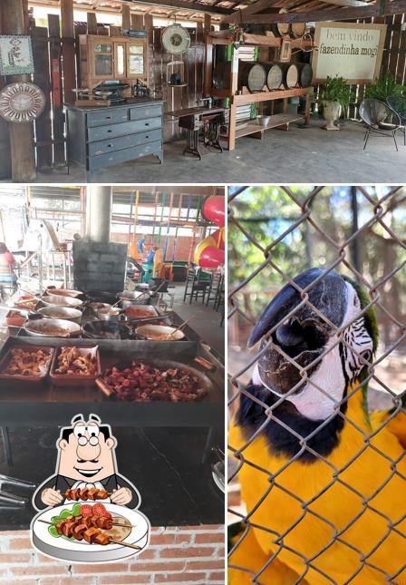 O Fazendinha Mogi Restaurante e Lanchonete se destaca pelo comida e interior
