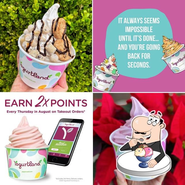 Yogurtland offers a range of desserts