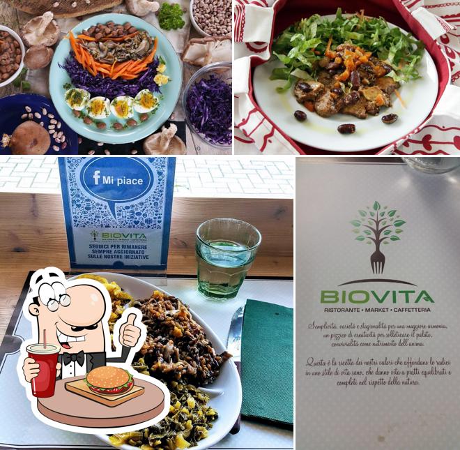 Holt einen Burger bei Biovita Ristorante Bio Vegetariano