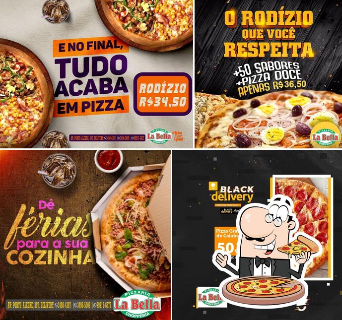 Peça pizza no Pizzaria La Bella