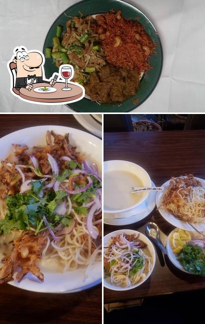 Еда в "Golden Pagoda Burmese Asian Restaurant"