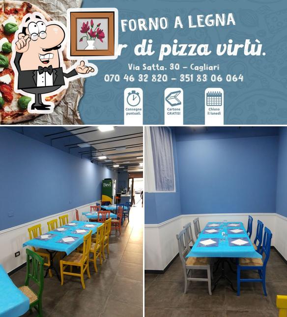 La immagine della interni e cibo di Pizzeria Le Due Farine