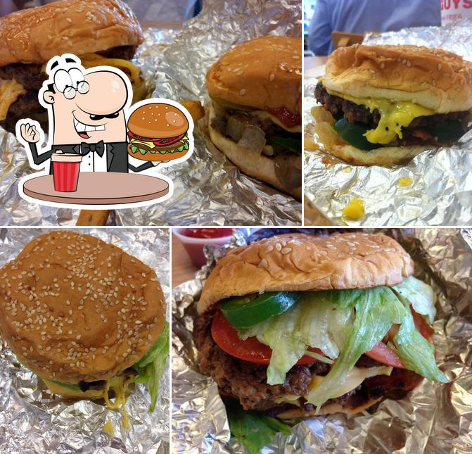 Order a burger at Five Guys