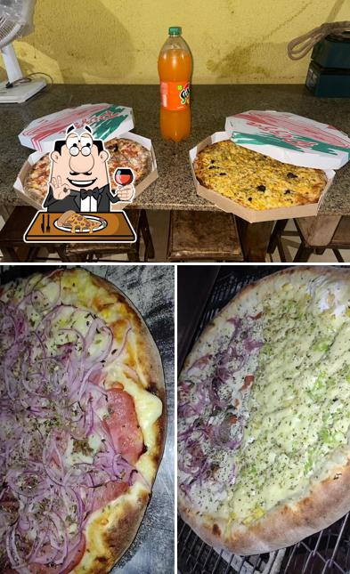 Escolha pizza no Online Pizzaria Delivery