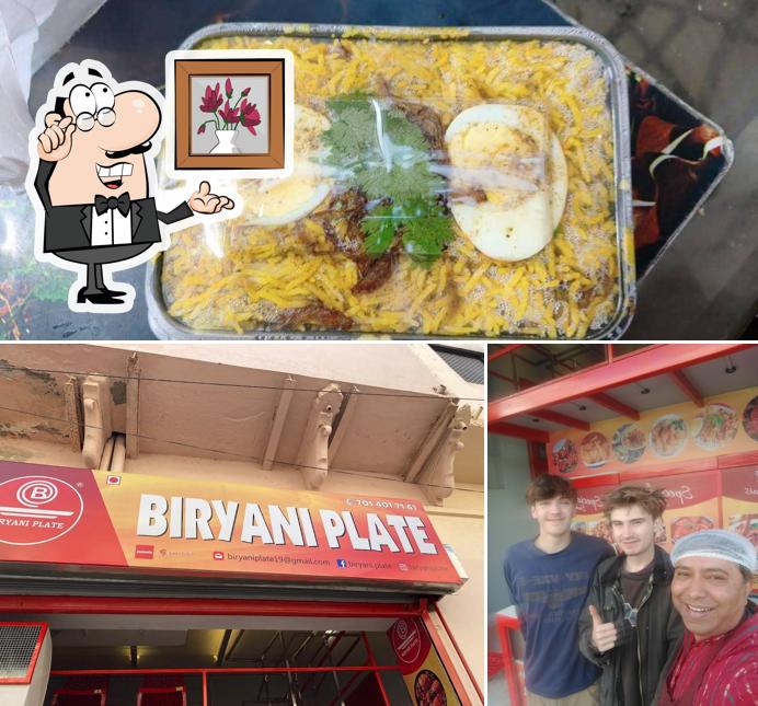 The image of Biryani Plate’s interior and food