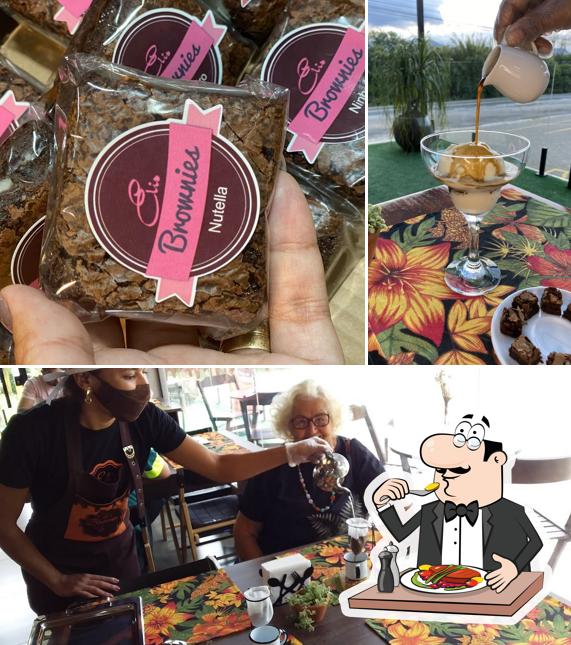 Entre diversos coisas, comida e interior podem ser encontrados no Eli's Brownie