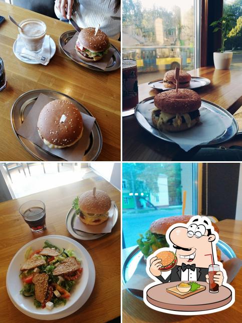 Try out a burger at cafe Burgers&Salads