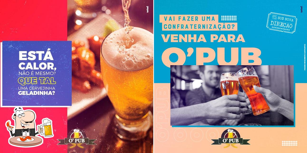 O' Pub offerece uma gama de cervejas