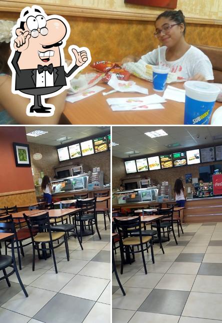 O interior do Subway