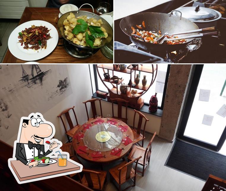 Take a look at the photo displaying food and interior at Chez Song