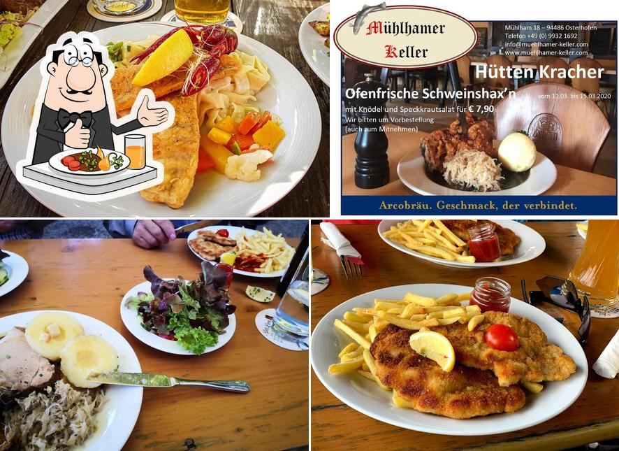 Еда в "Gaststätte Mühlhamer Keller"