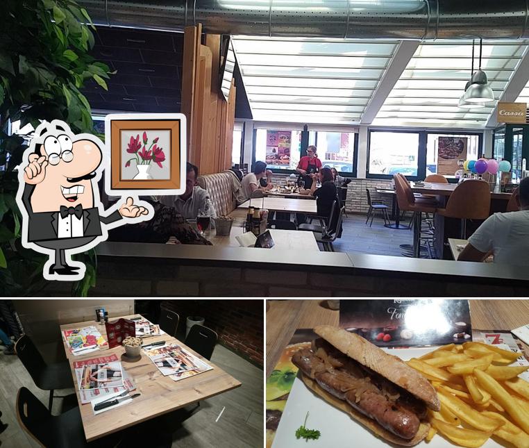 La interni e cibo del ristorante