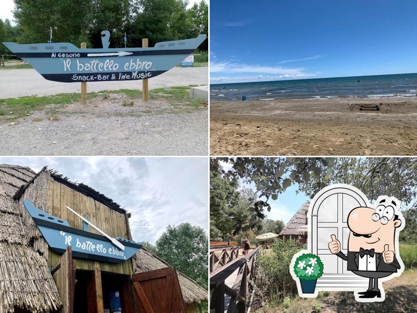 Puoi goderti l'aria fresca da seduto all'esterno di Il battello Ebbro, ristoro bar