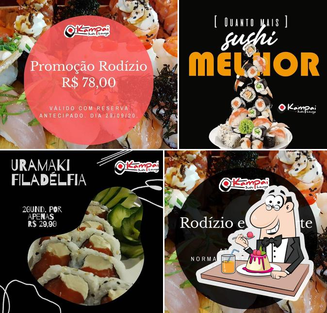 Kampai Sushi Lounge provê uma variedade de sobremesas
