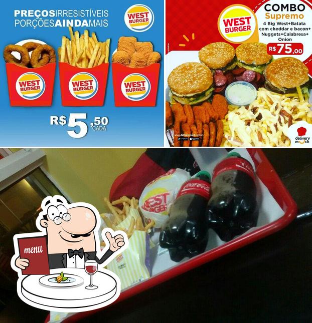 Esta é a imagem apresentando comida e cerveja no West Burger