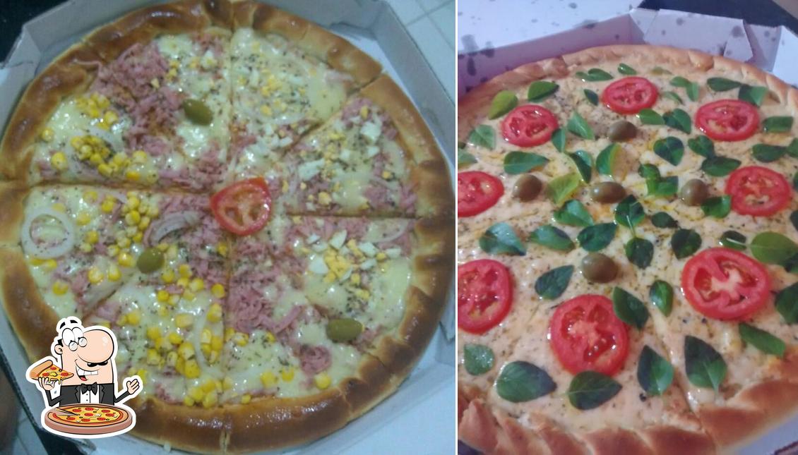 Escolha diferentes variedades de pizza