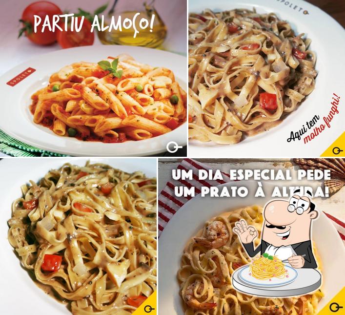 Espaguete carbonara em Spoleto