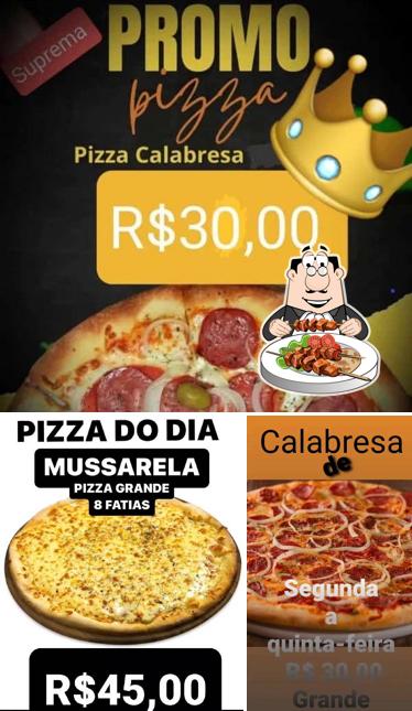 Comida em Suprema Pizzaria