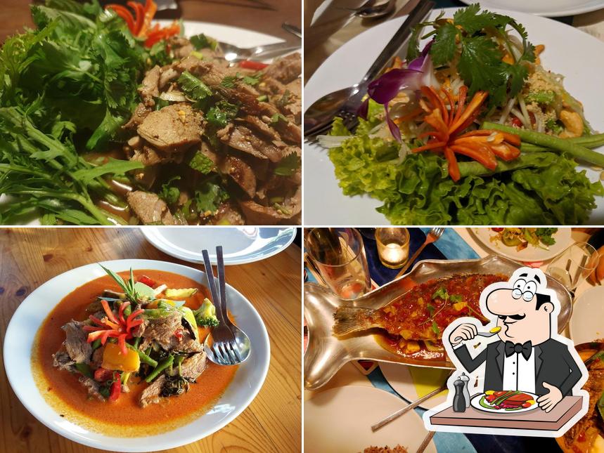 Platos en Sarocha Exotic Thai Cuisine