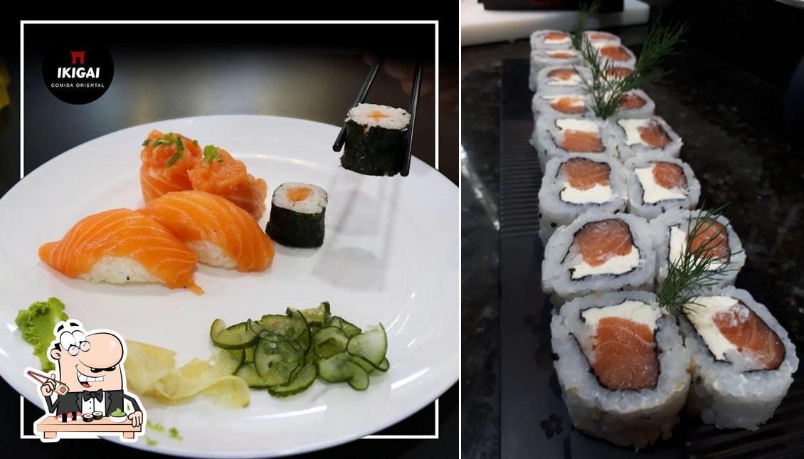 Presenteie-se com sushi no Ikigai Comida Oriental