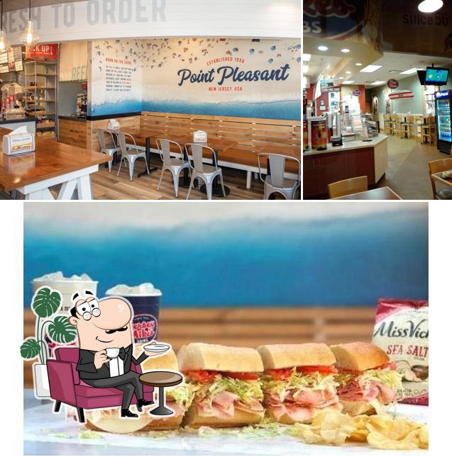 The photo of interior and food at Jersey Mike's Subs