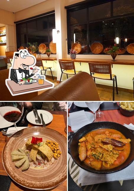 Entre diferentes coisas, comida e interior podem ser encontrados no Madre Mia Restaurant