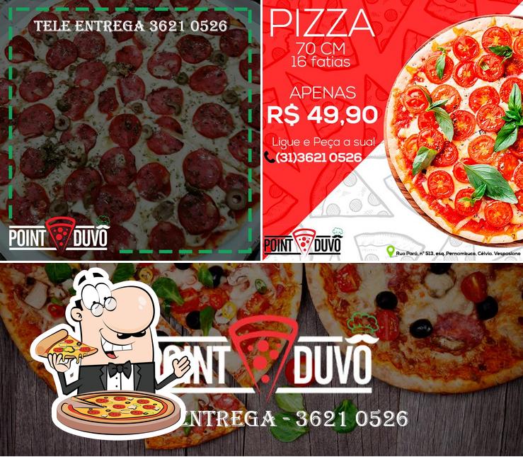 Escolha pizza no Point Duvô