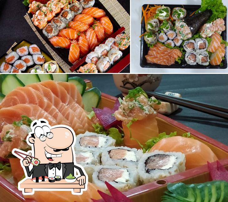 Rolos de sushi são disponibilizados no Nihon Gourmet