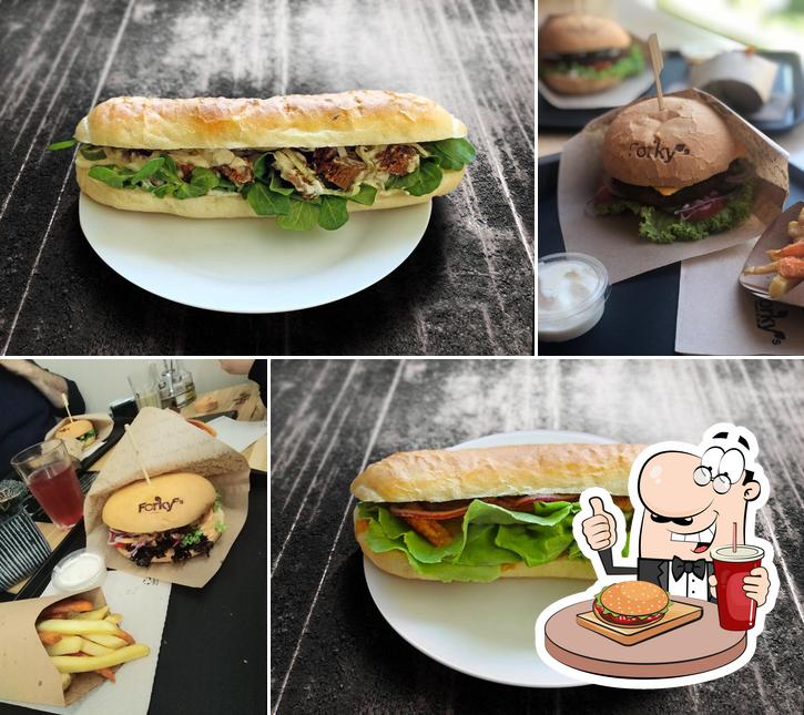 Try out a burger at Forky's Trnava
