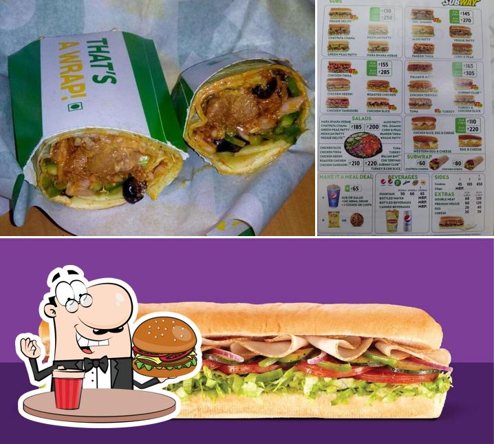 Try out a burger at Subway Vadodara