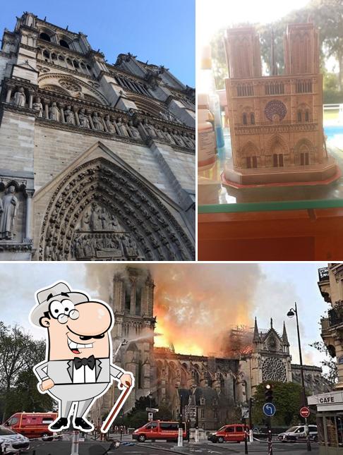 Vous pouvez prendre un bol d'air frais à l'extérieur Aux Tours de Notre Dame