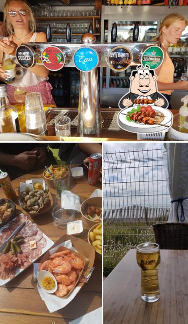 Las fotografías de comida y barra de bar en Le Bistrot de la plage